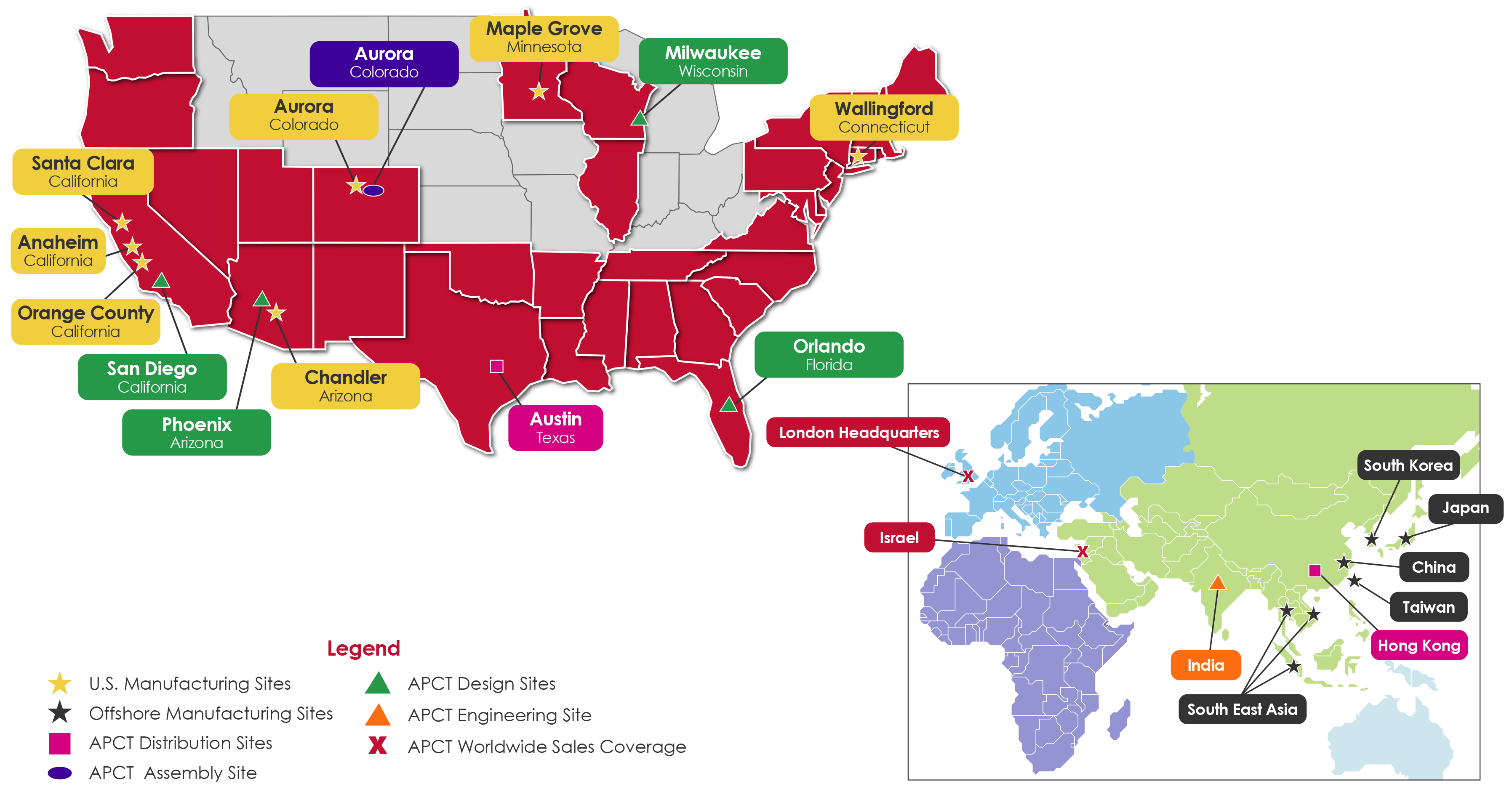 AdvancedPCB Locations Map